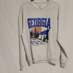 Georgia The Great Outdoors Graphic Crewneck Sweatshirt - Light Gray